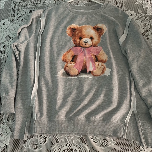 Gray Teddy Bear Sweater - Picture 9 of 10